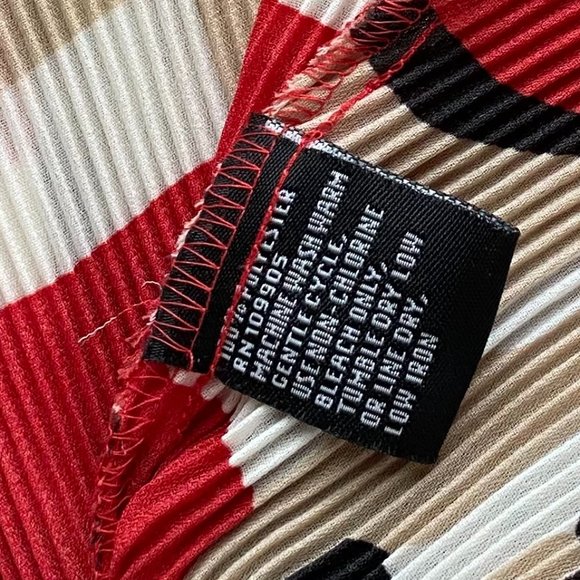 Essentials by Milano Shirt Womens S Multicolor Print Accordian Top - Picture 9 of 11